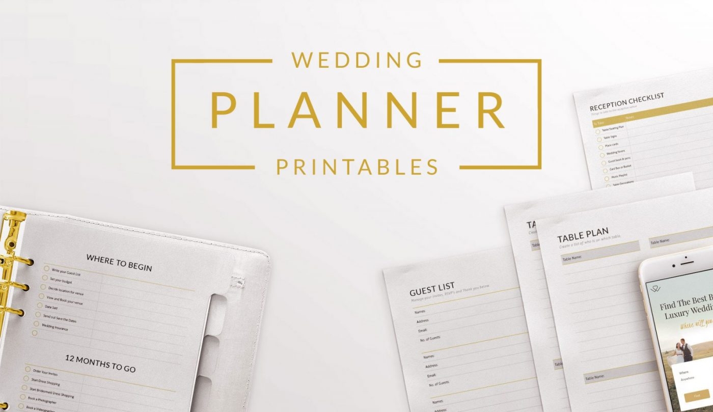 wedding planner free printable