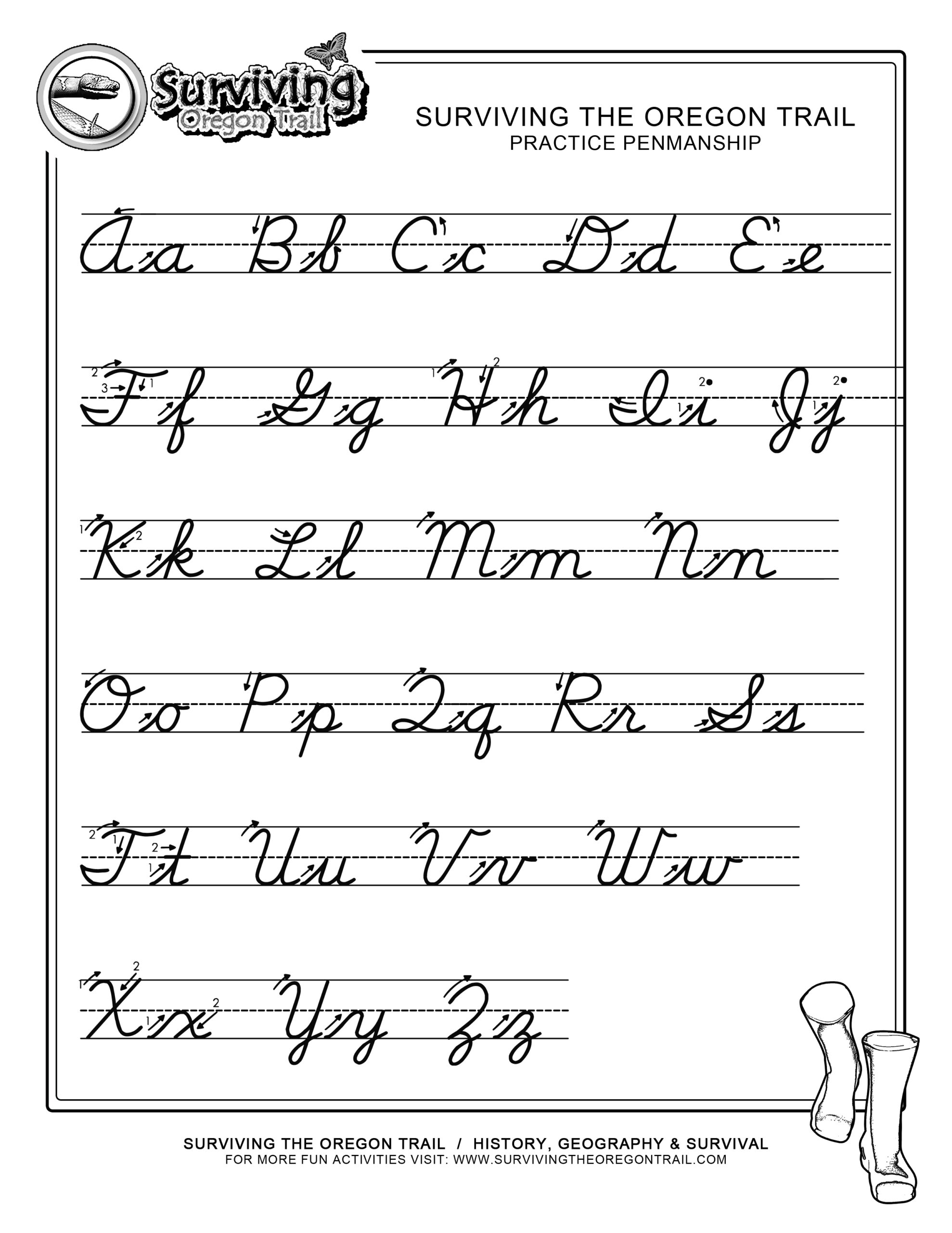 free cursive worksheets printable