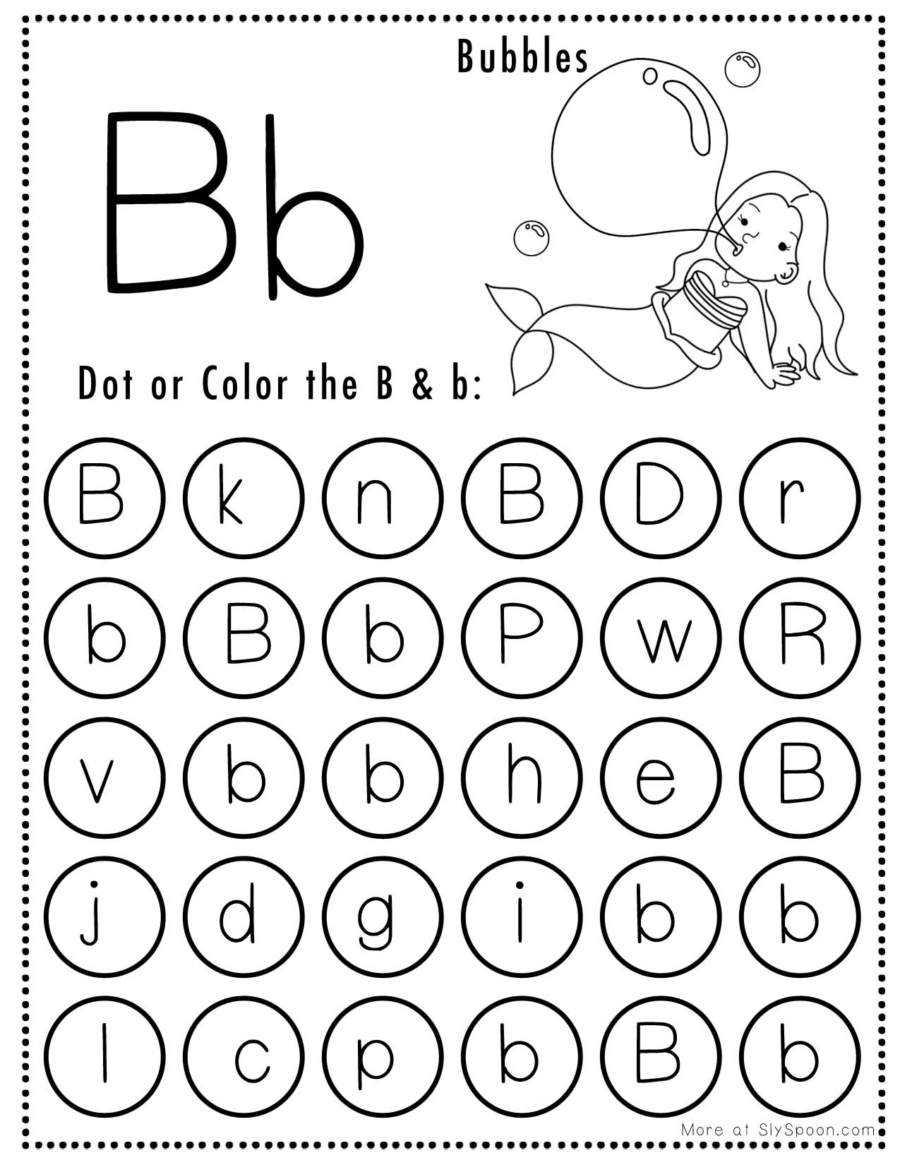 letter b worksheets free printables