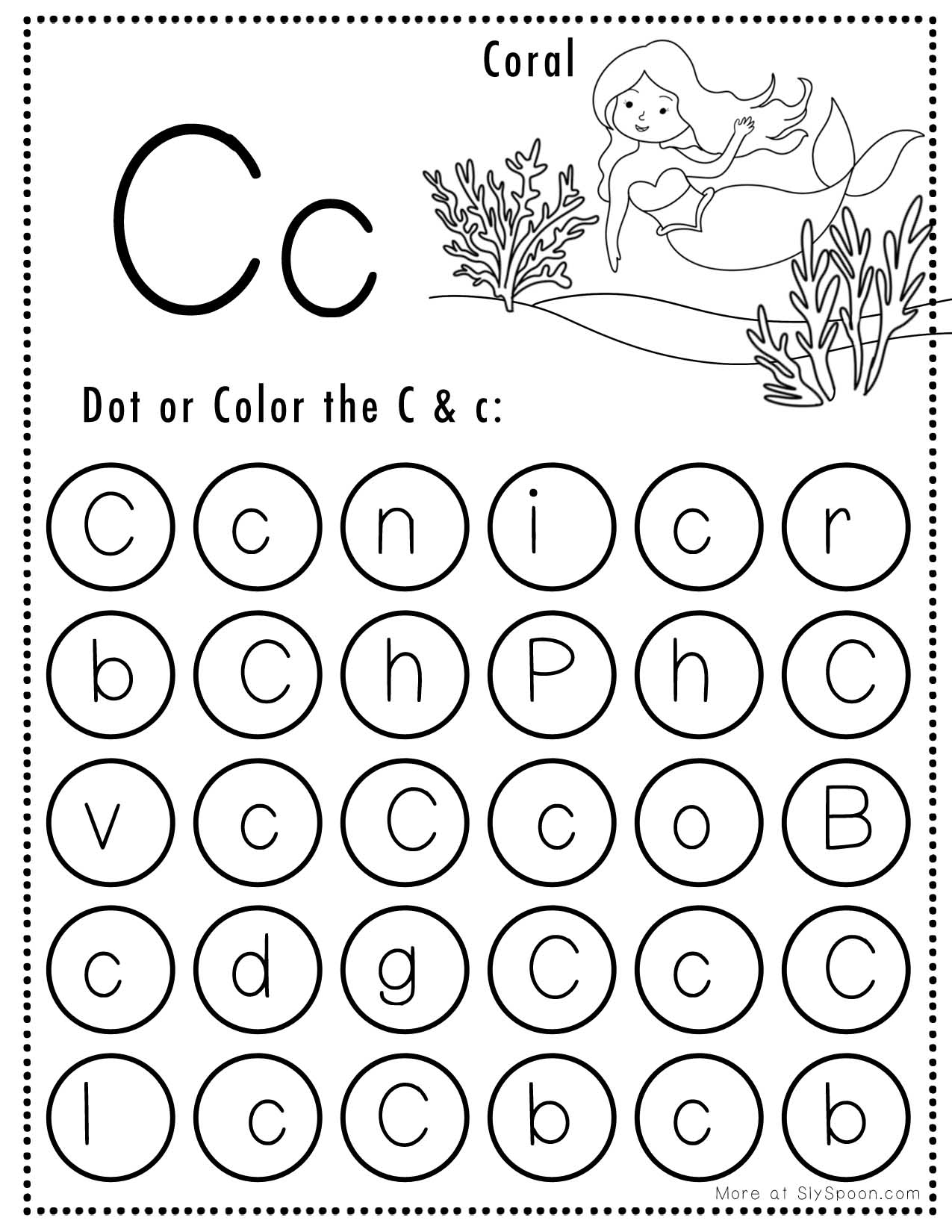 free printable letter c worksheets