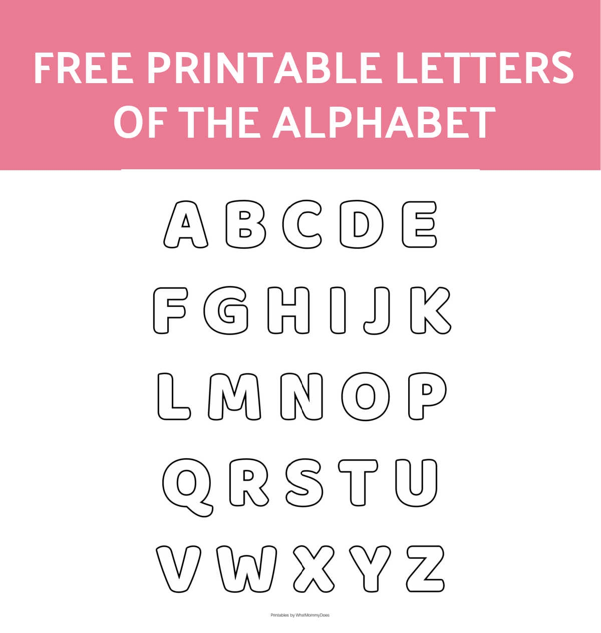 free printable letters