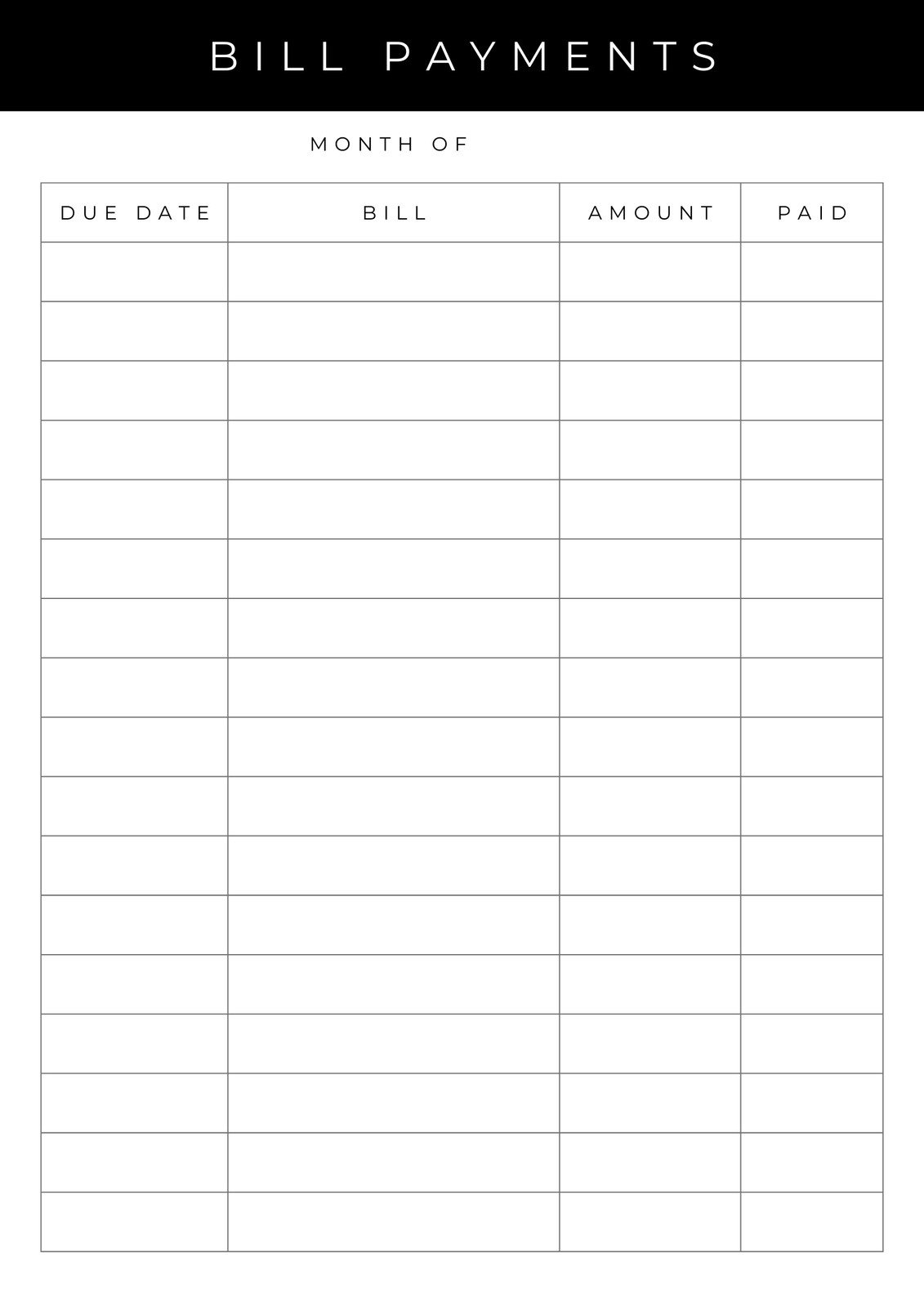 printable budgeting worksheets