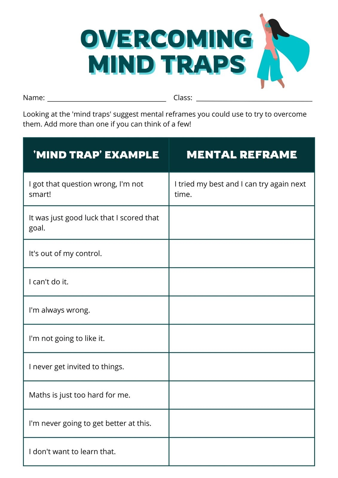 Free And Customizable Mental Health Templates Free And Customizable Mental Health Templates