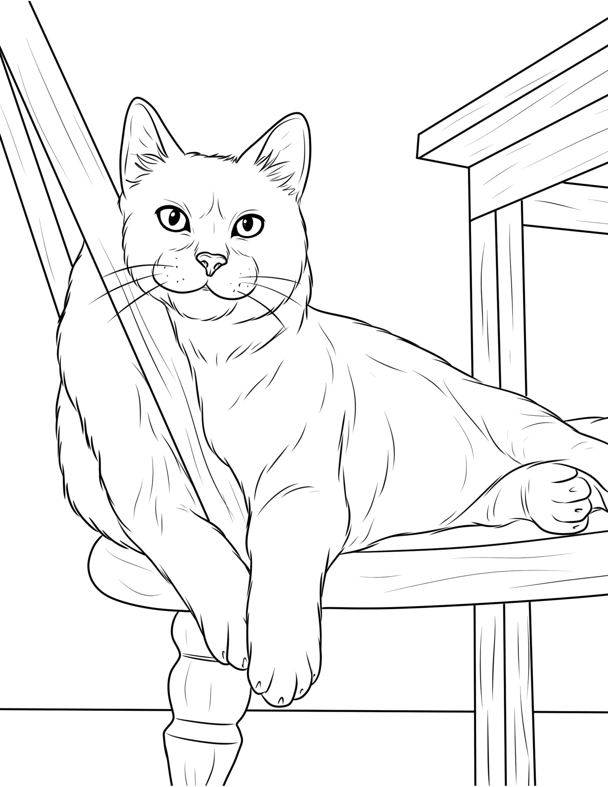 cat pictures to color