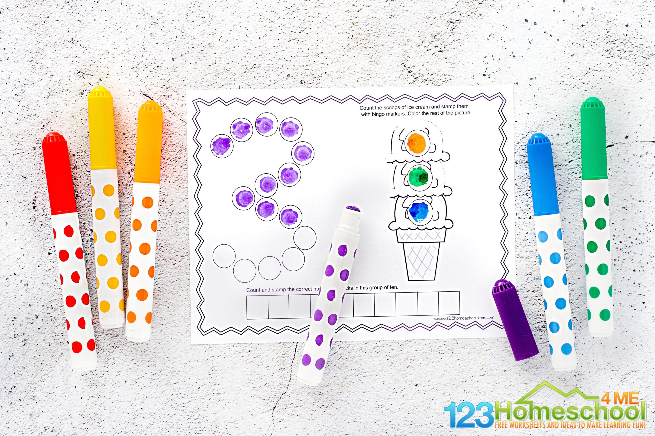 FREE Counting Bingo Daubers Printable Worksheets And Number Activity Sheets