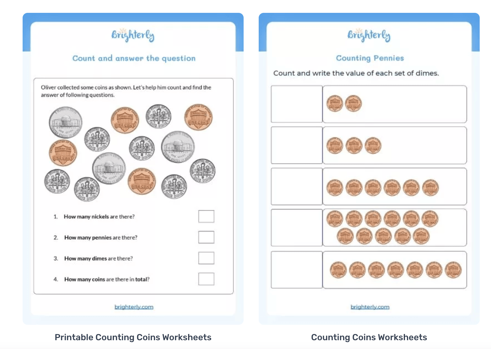 free printable counting money worksheets