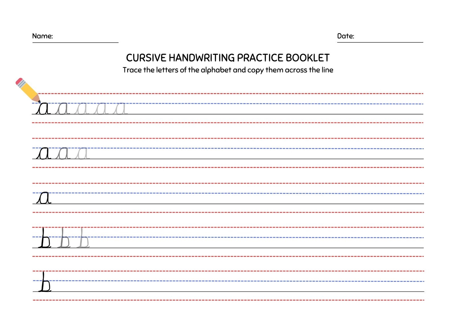 printable penmanship worksheets