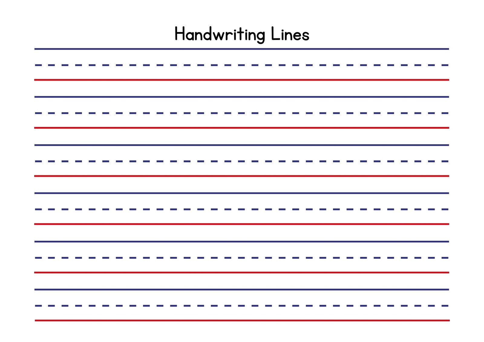 free printable handwriting practice worksheets