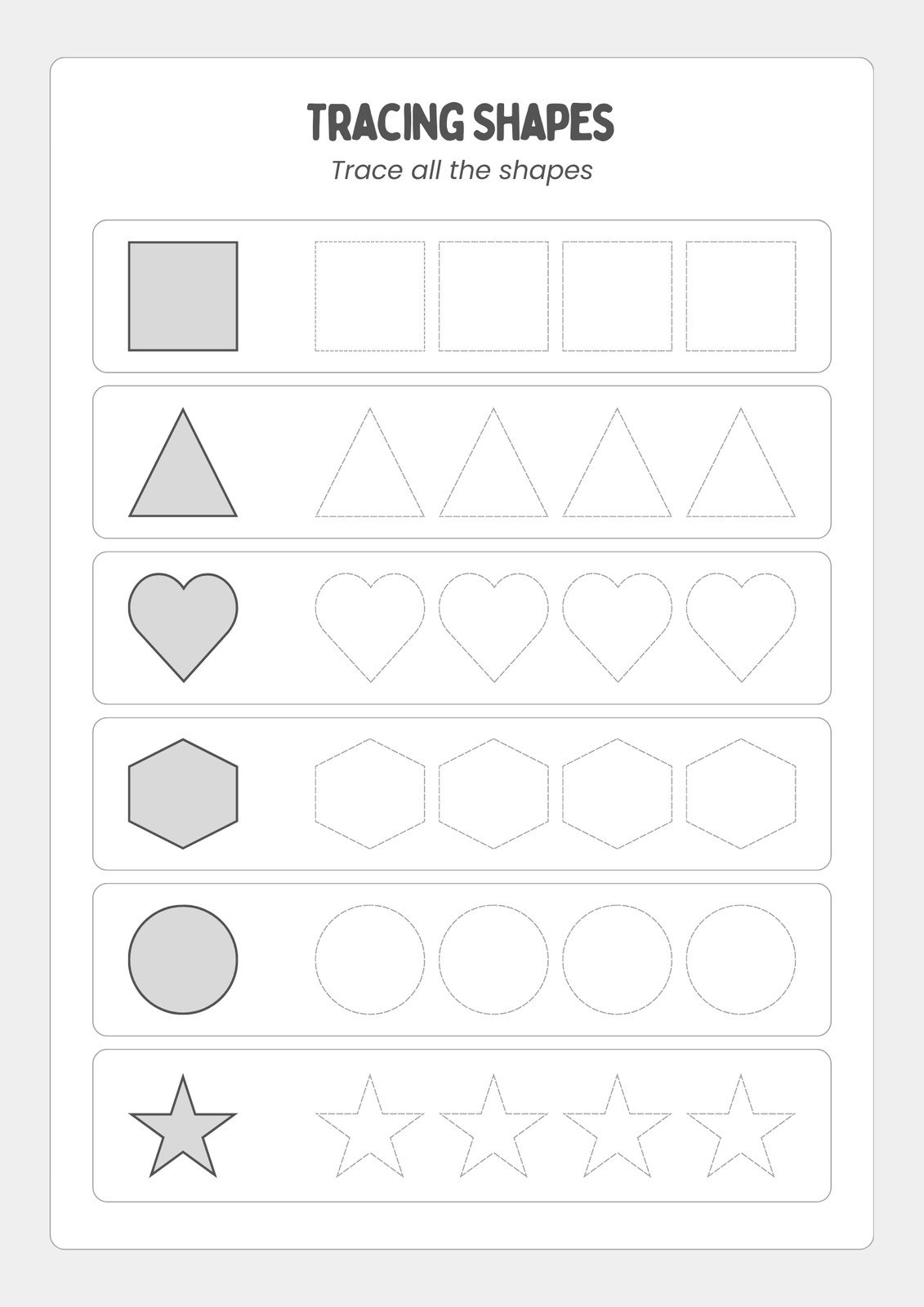 free printable shapes worksheets for kindergarten