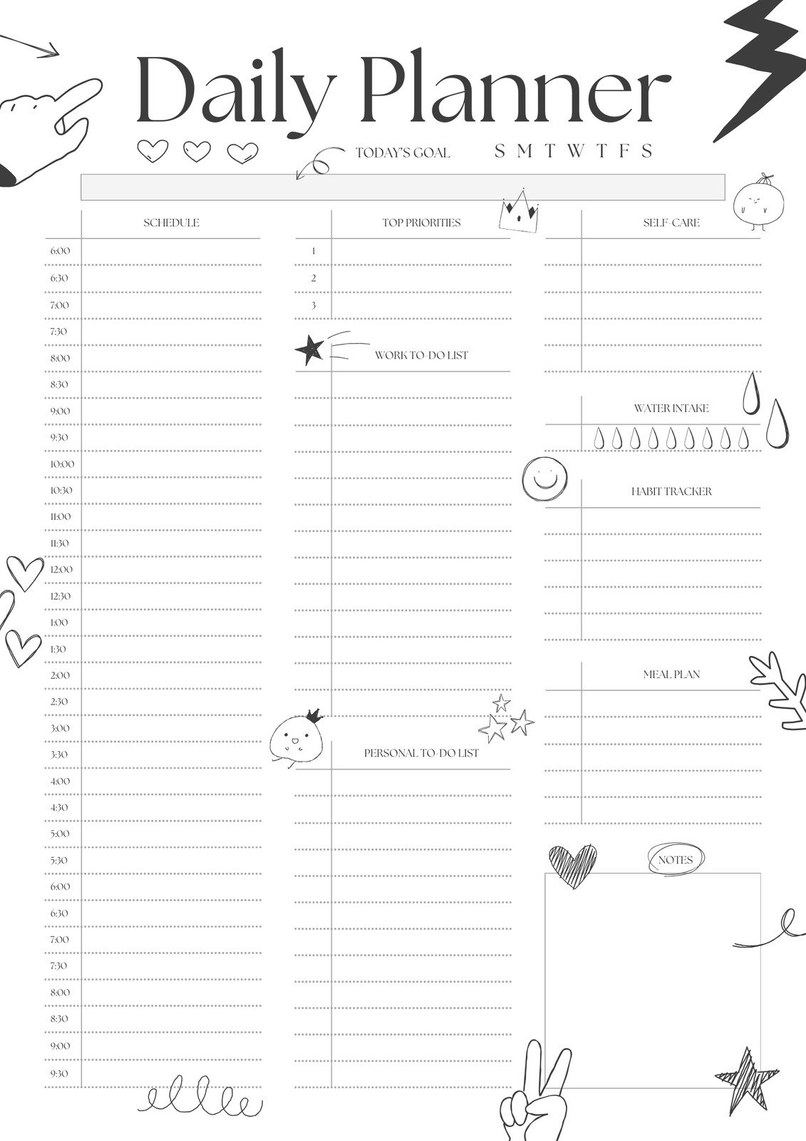 free printable planner templates
