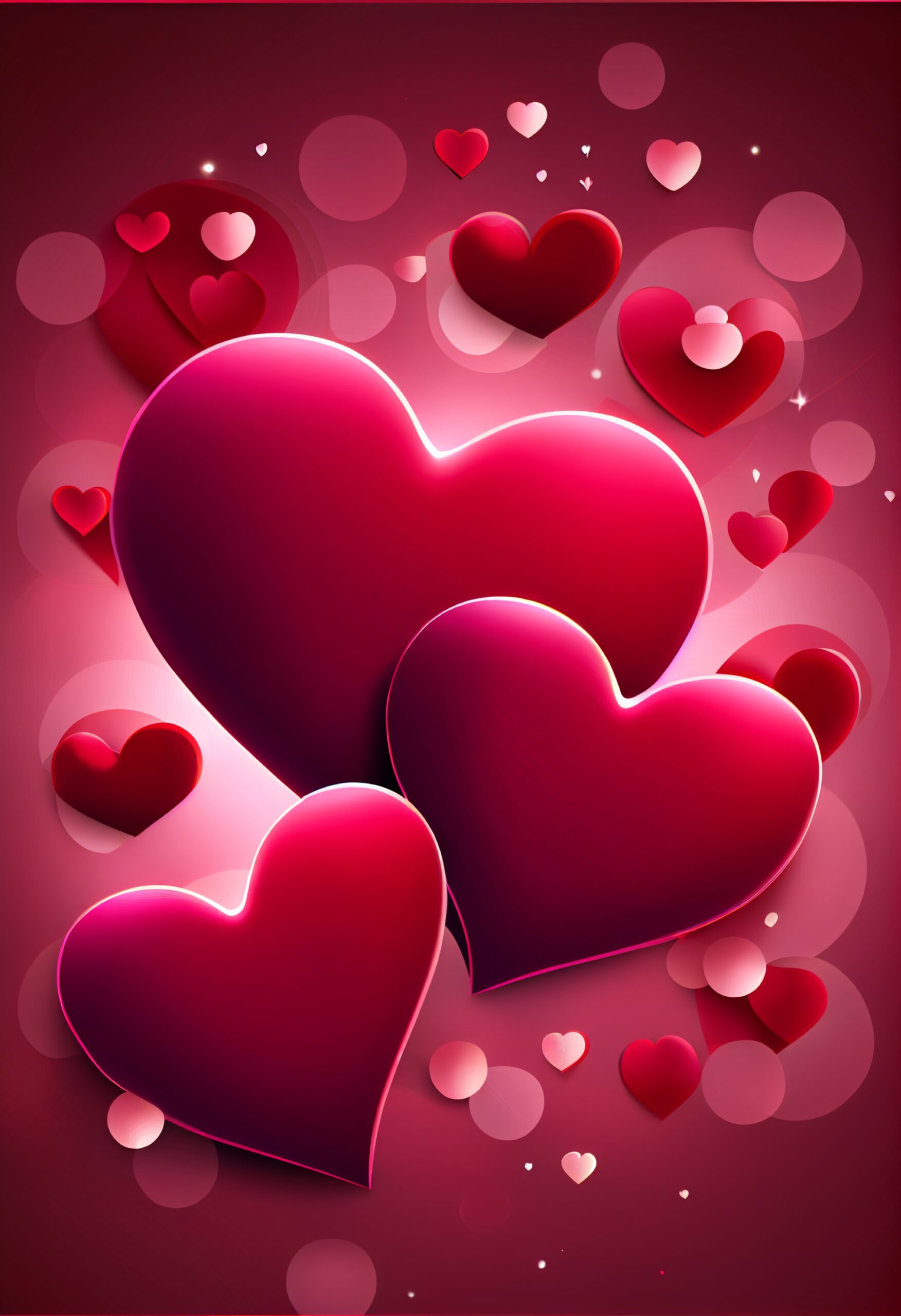 Free Download Lovely Valentines Day Background With Hearts