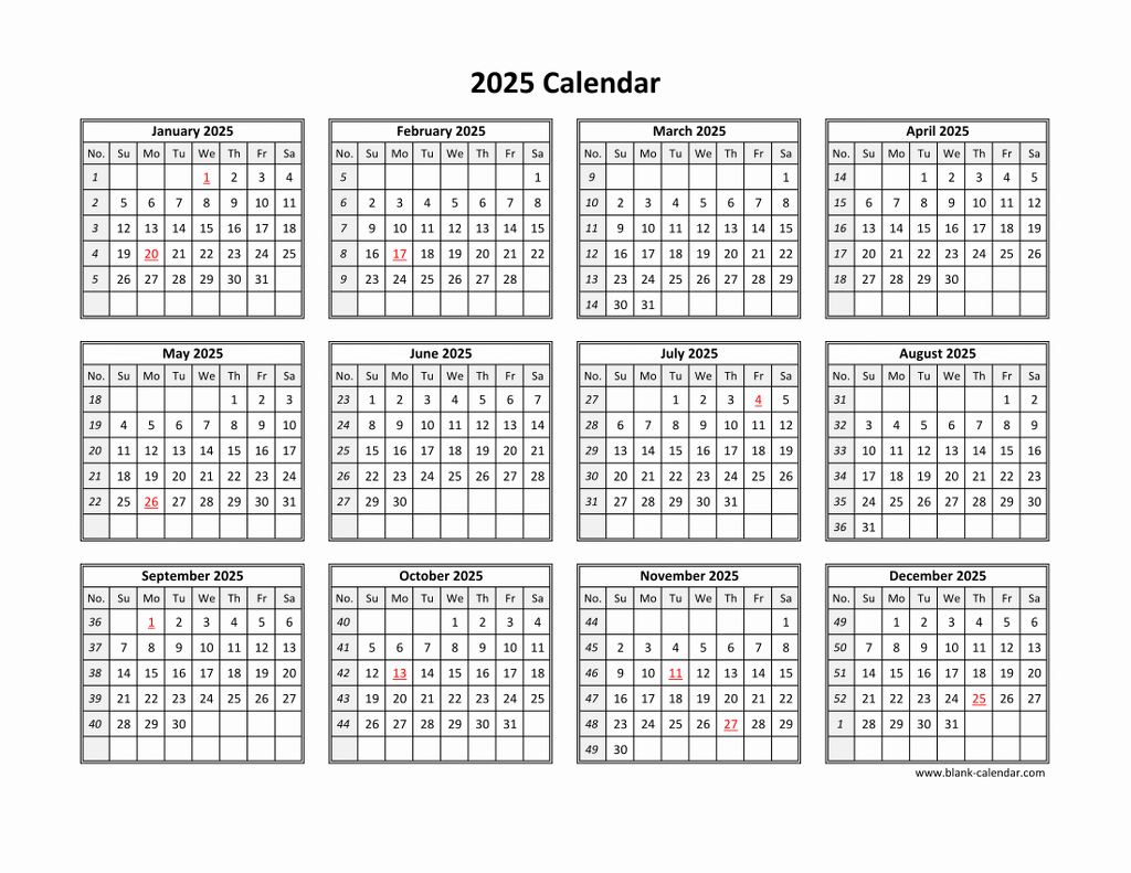2025 year planner printable pdf free download