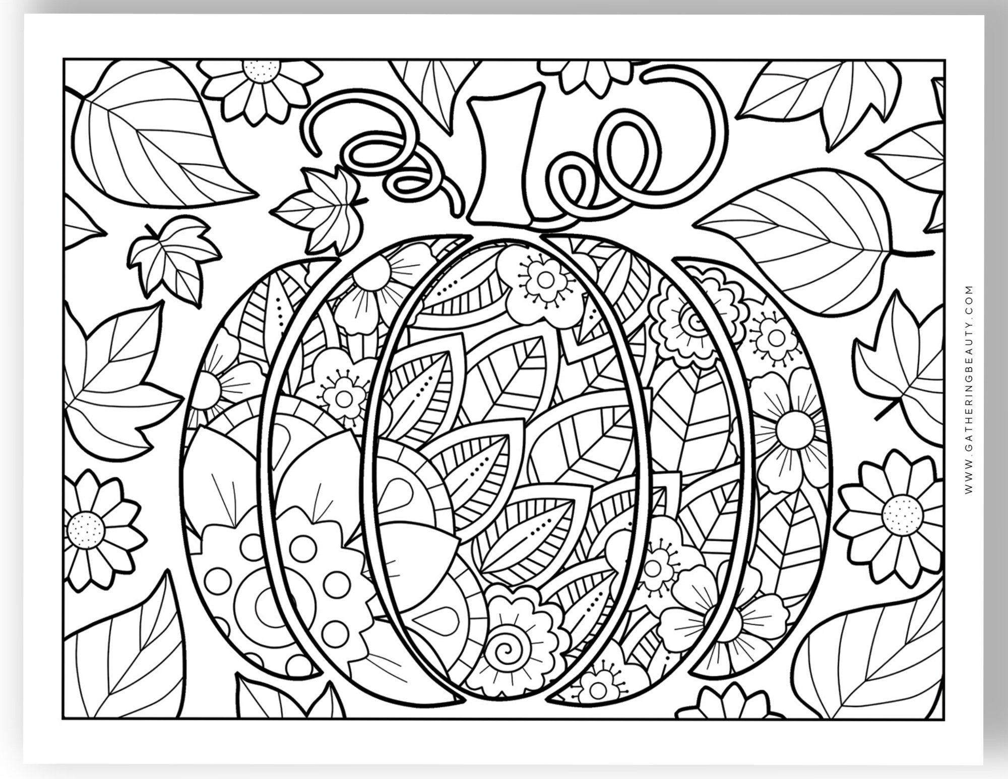 fall coloring pages free