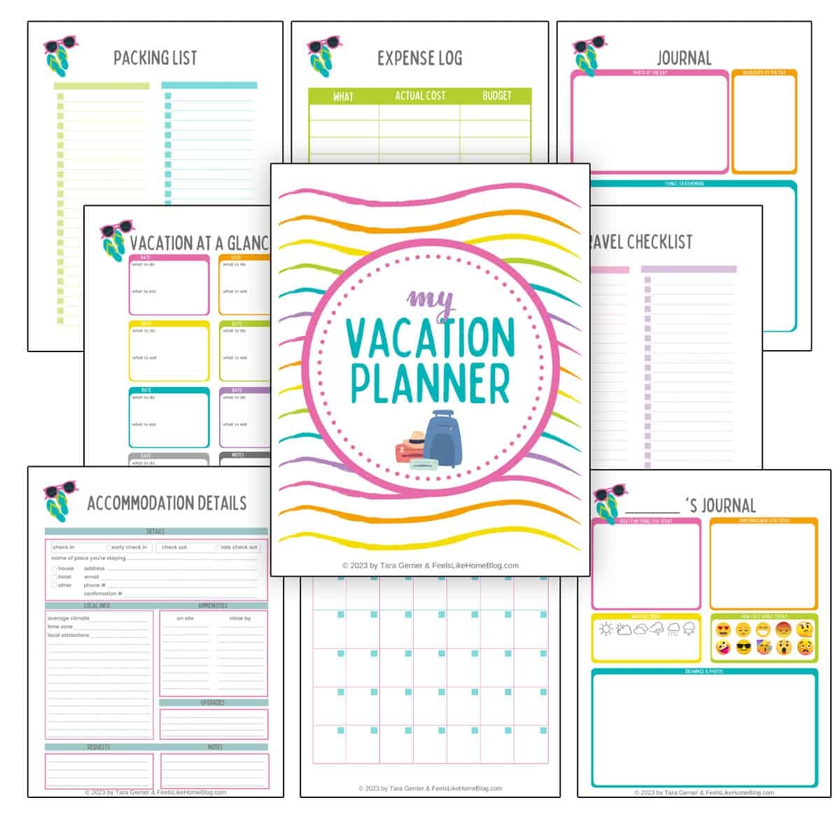 travel planner printable