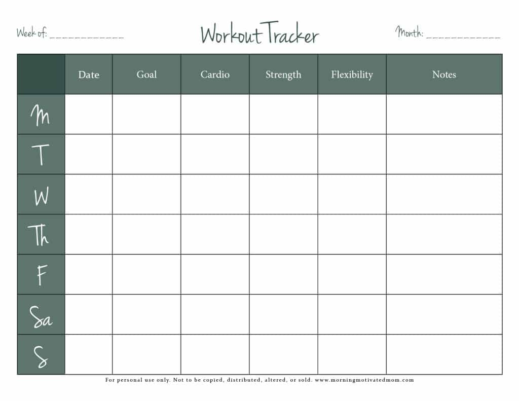 free printable fitness planner pdf