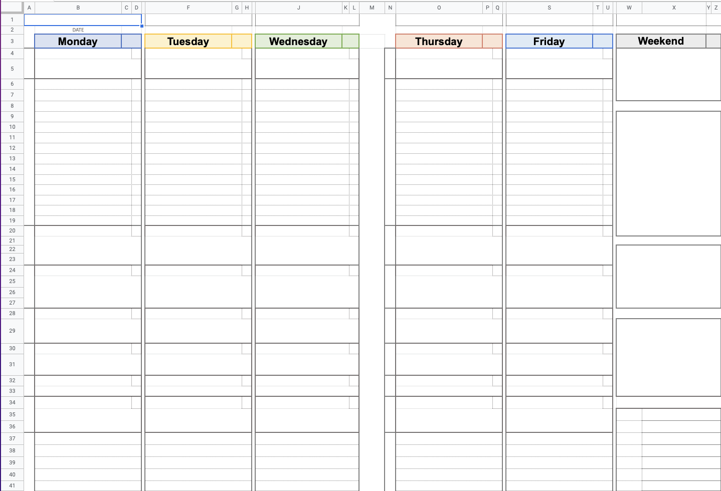 Free Homeschool Lesson Plan Template In Google Sheets Printable Lesson Planner Personalize It Teacher Tutor Mom