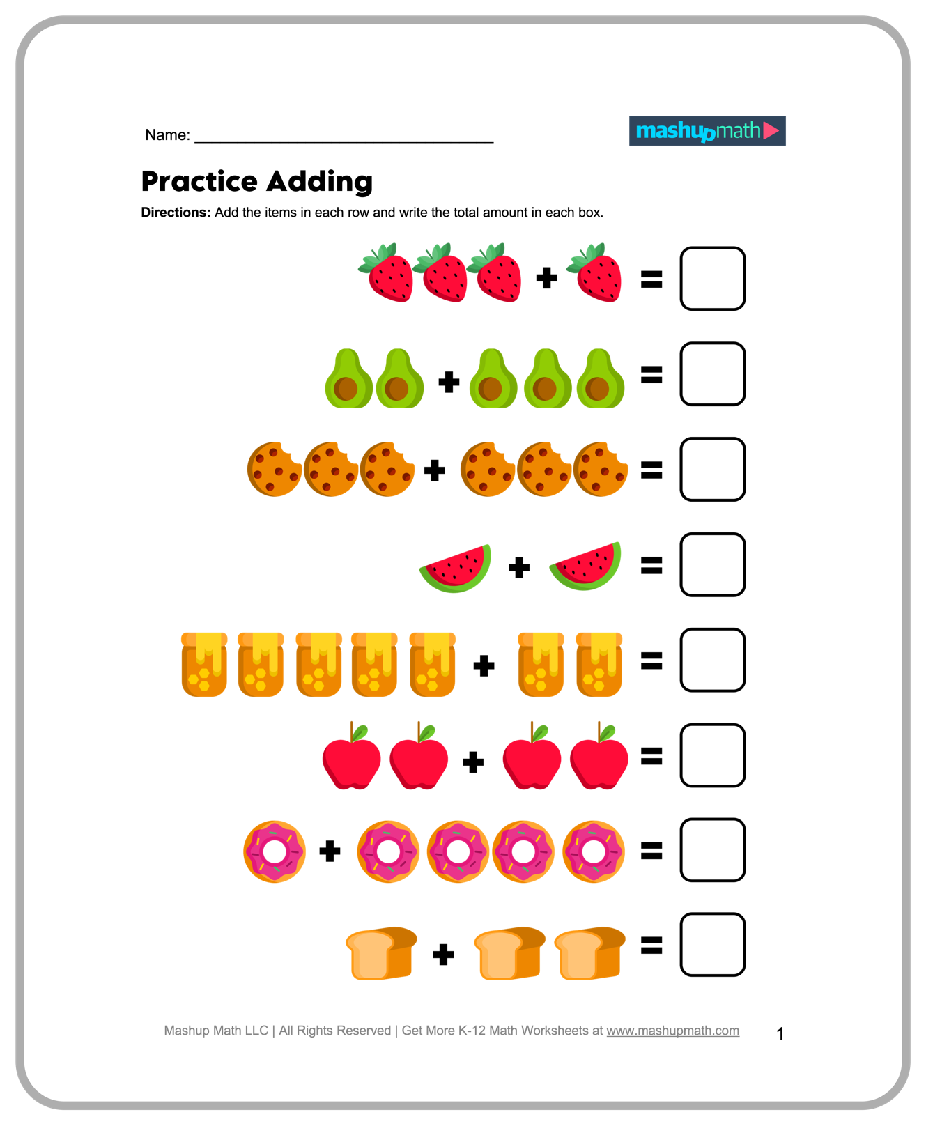 free printable kindergarten math worksheets
