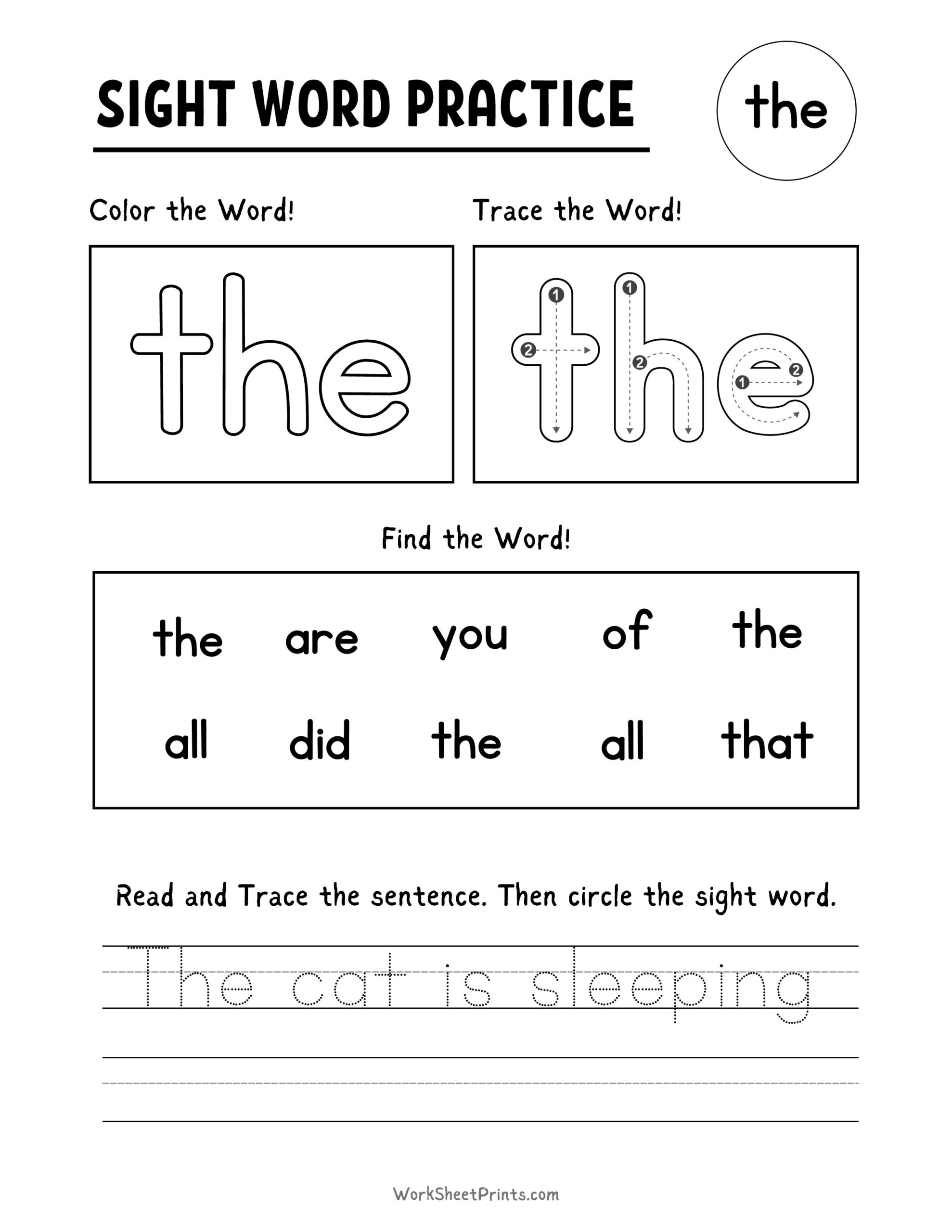 free printable kindergarten worksheets sight words free printable kindergarten worksheets sight words