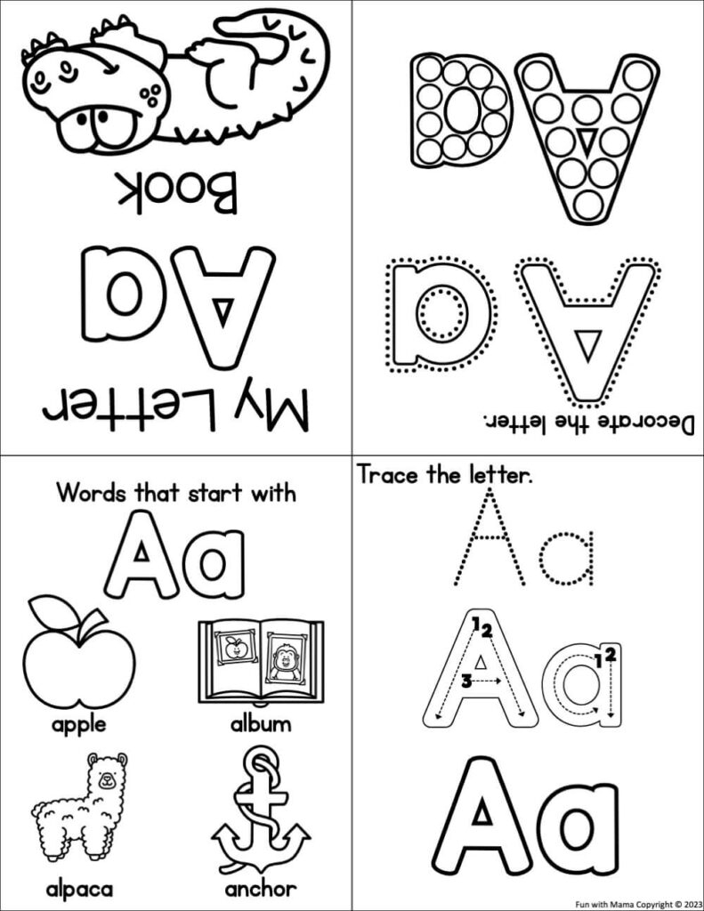 printable letter a worksheets