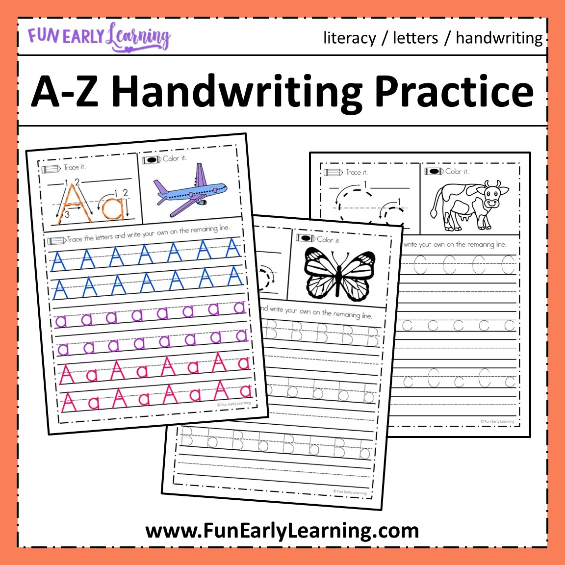 free printable writing worksheets kindergarten
