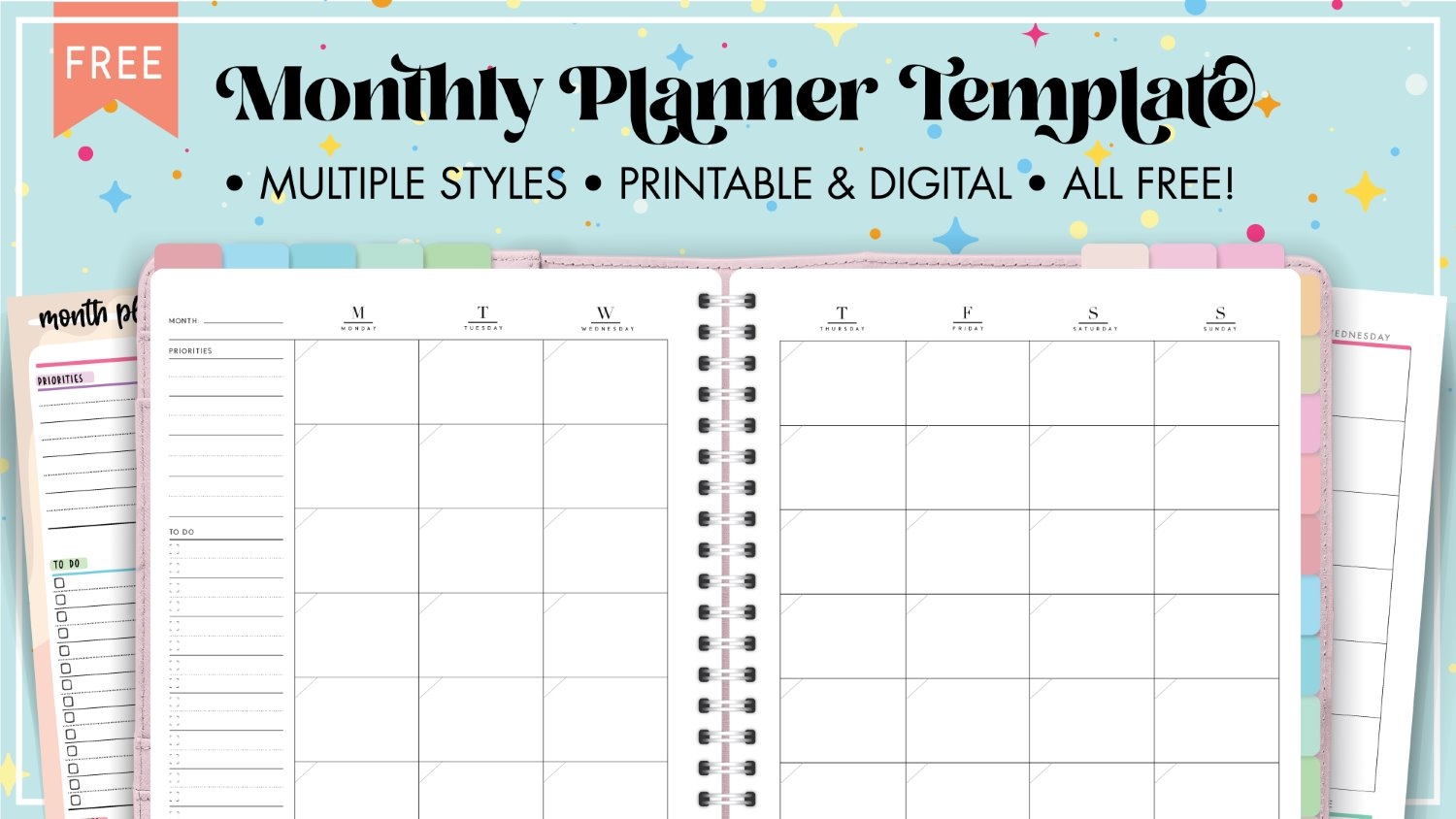 FREE Monthly Planner Printable PDF World Of Printables FREE Monthly Planner Printable PDF World Of Printables
