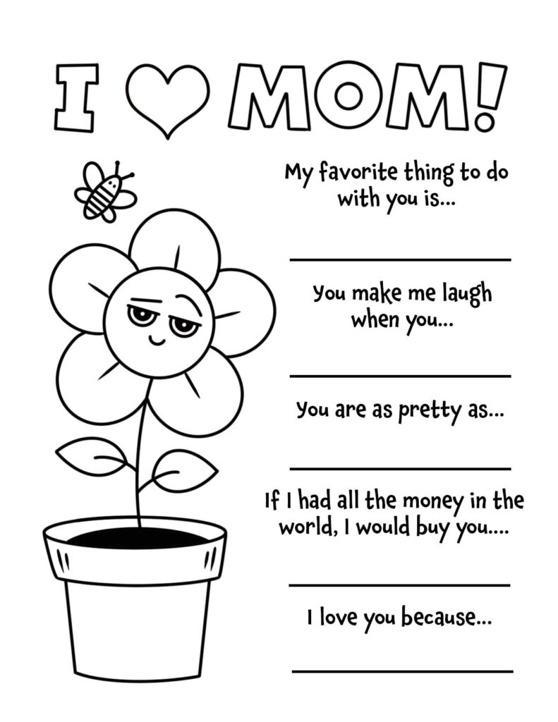 mothers day coloring sheet