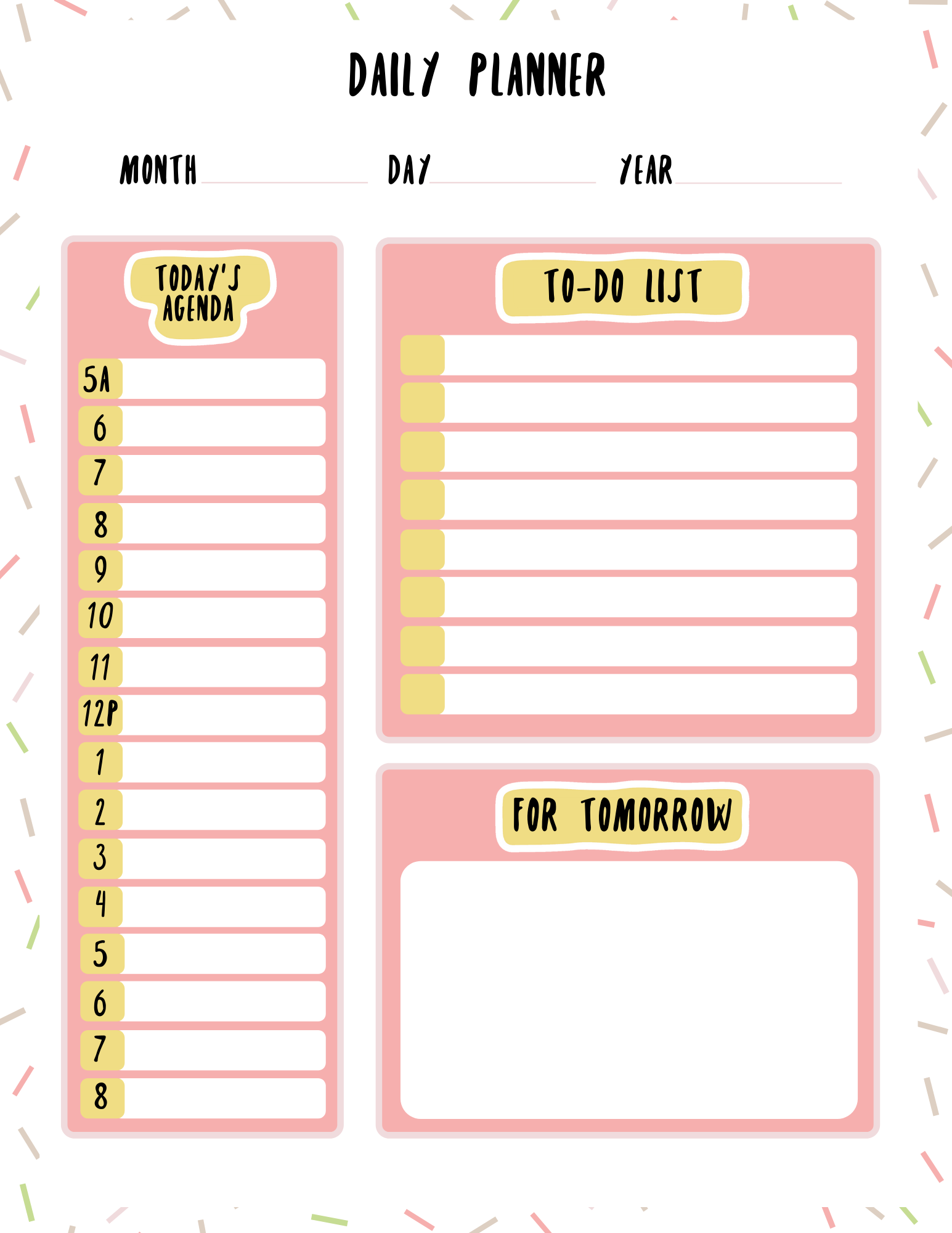 Free Planner Printables Weekly Monthly Daily Free Planner Printables Weekly Monthly Daily