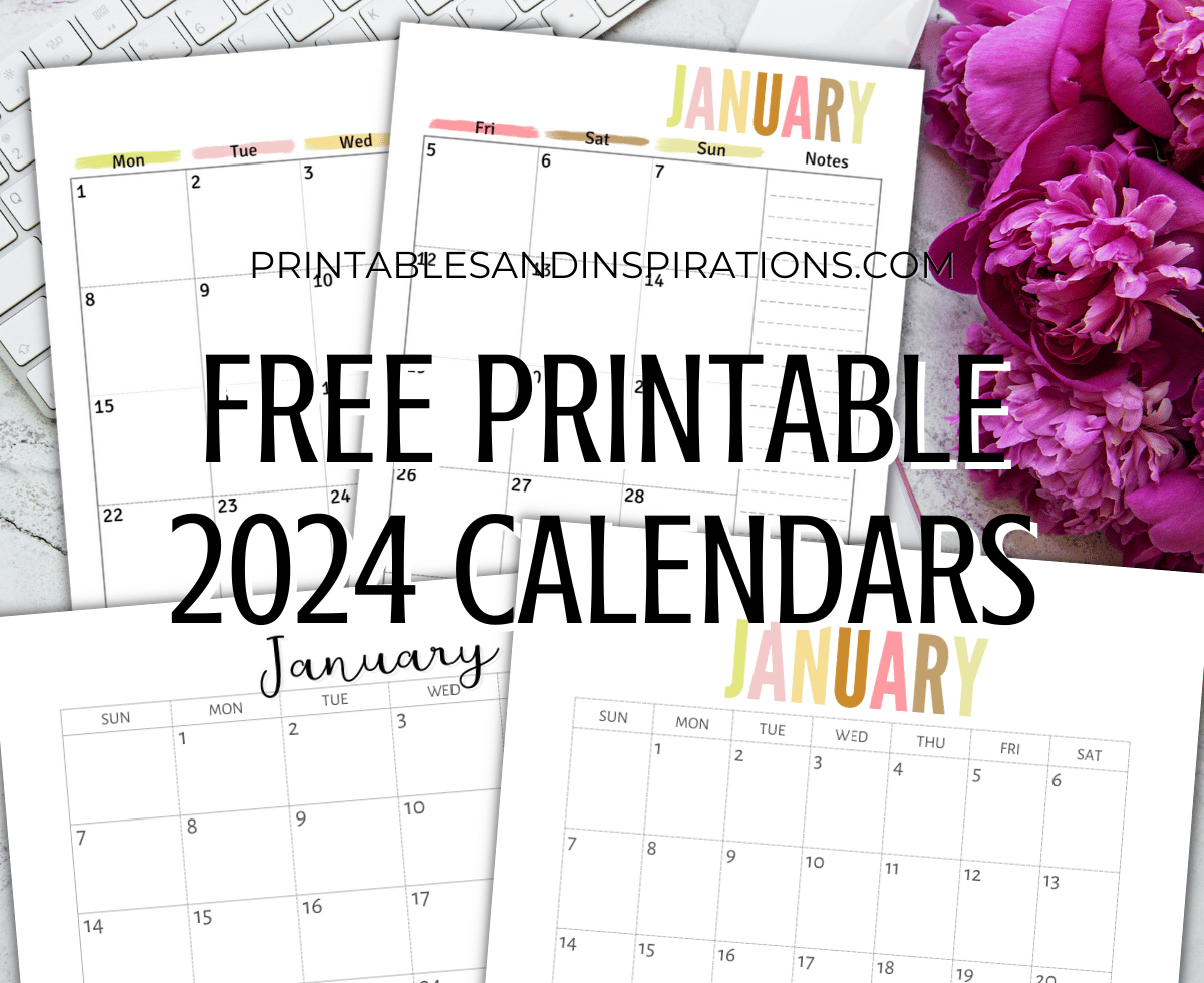 Free Printable 2024 Calendar Printable PDF Printables And Inspirations Free Printable 2024 Calendar Printable PDF Printables And Inspirations