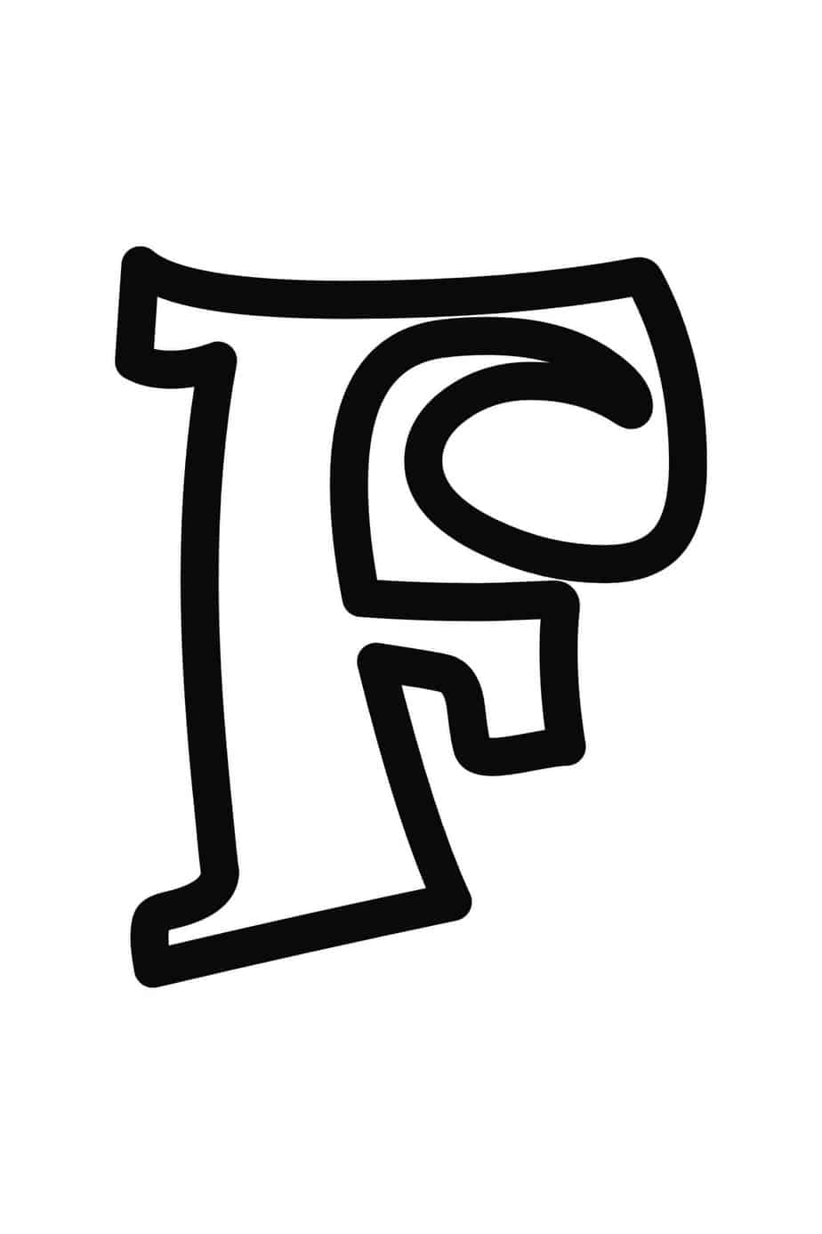 bubble letter f