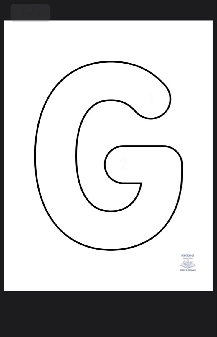 Free Printable Bubble Letter G Coloring Page
