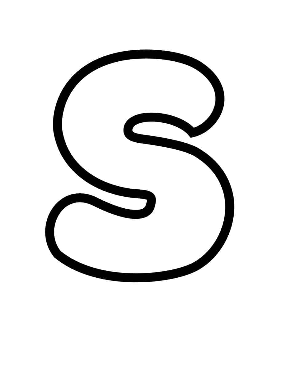 Free Printable Bubble Letter S Bubble Alphabet Letters