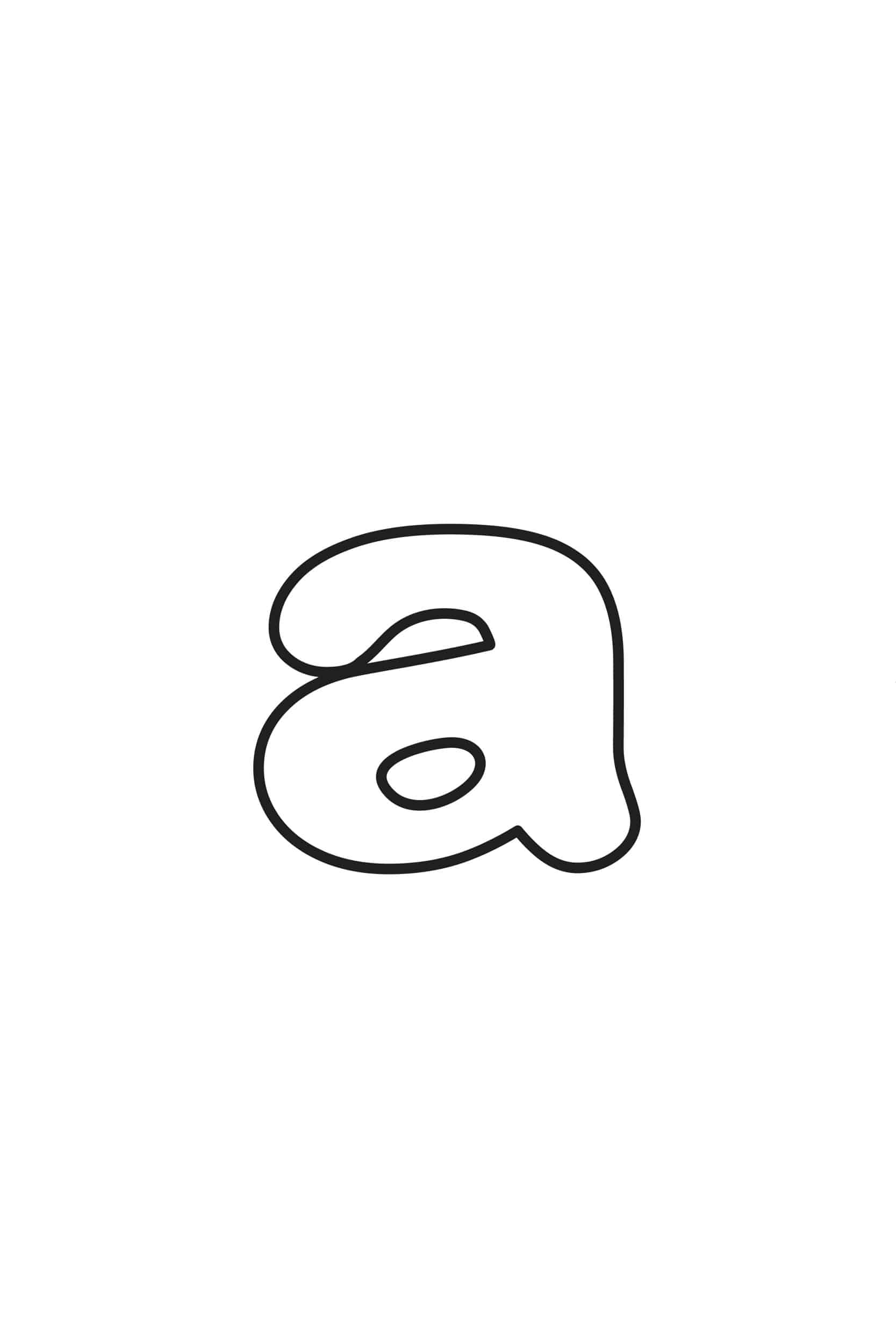 Free Printable Bubble Letters Lowercase A