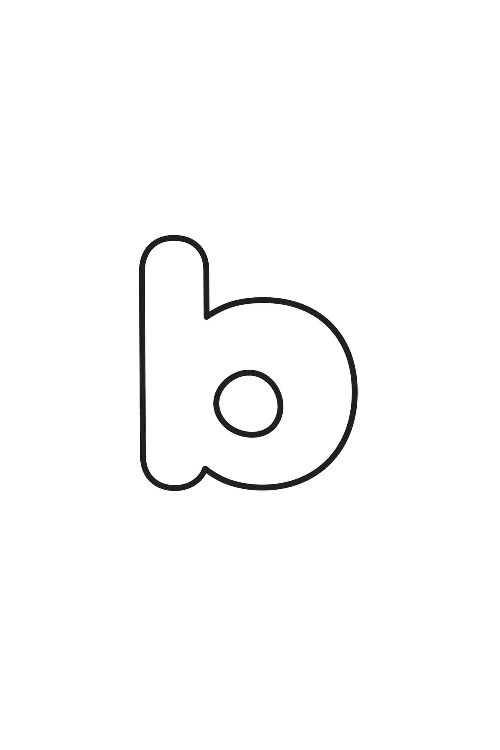 Free Printable Bubble Letters Lowercase B