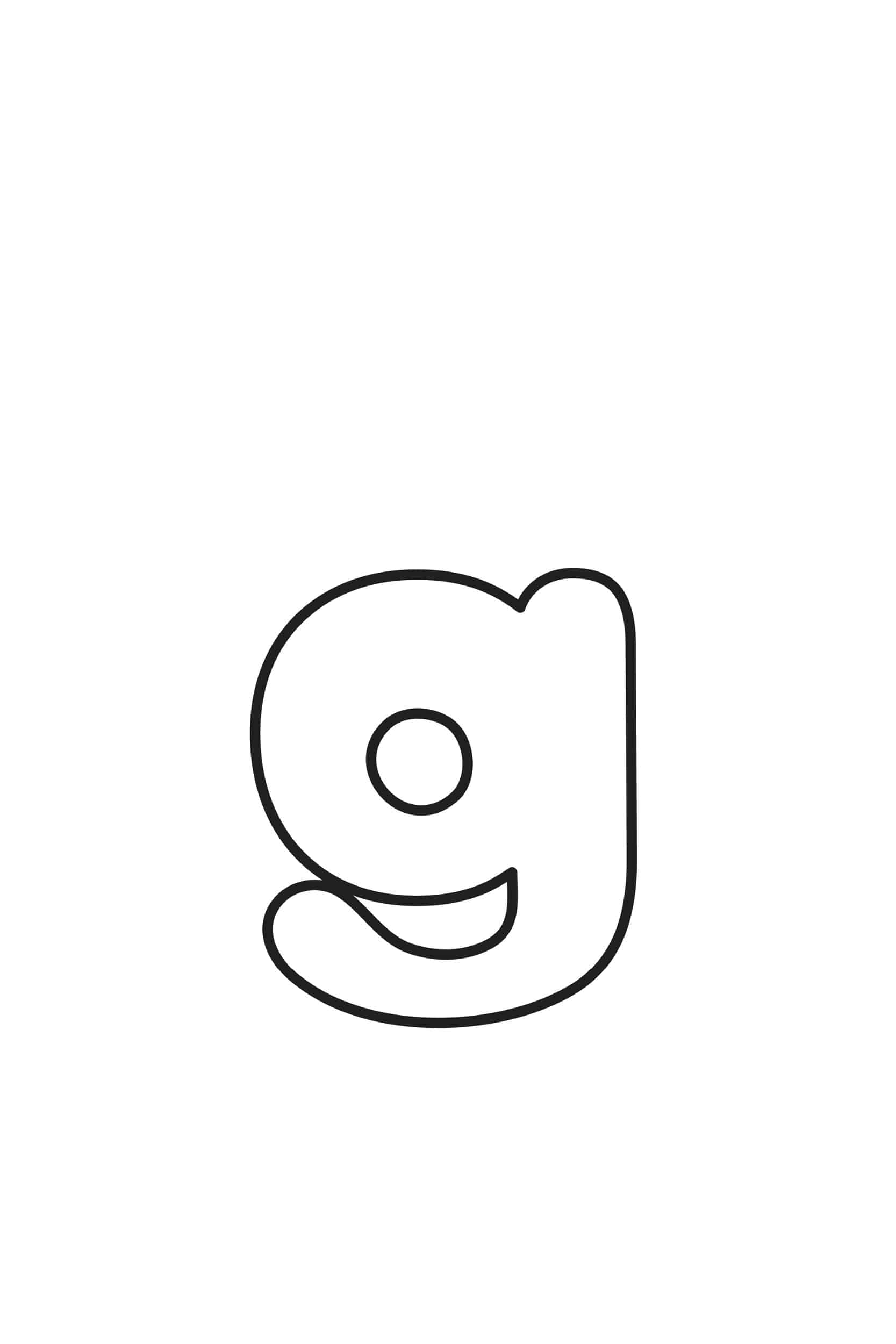 Free Printable Bubble Letters Lowercase G