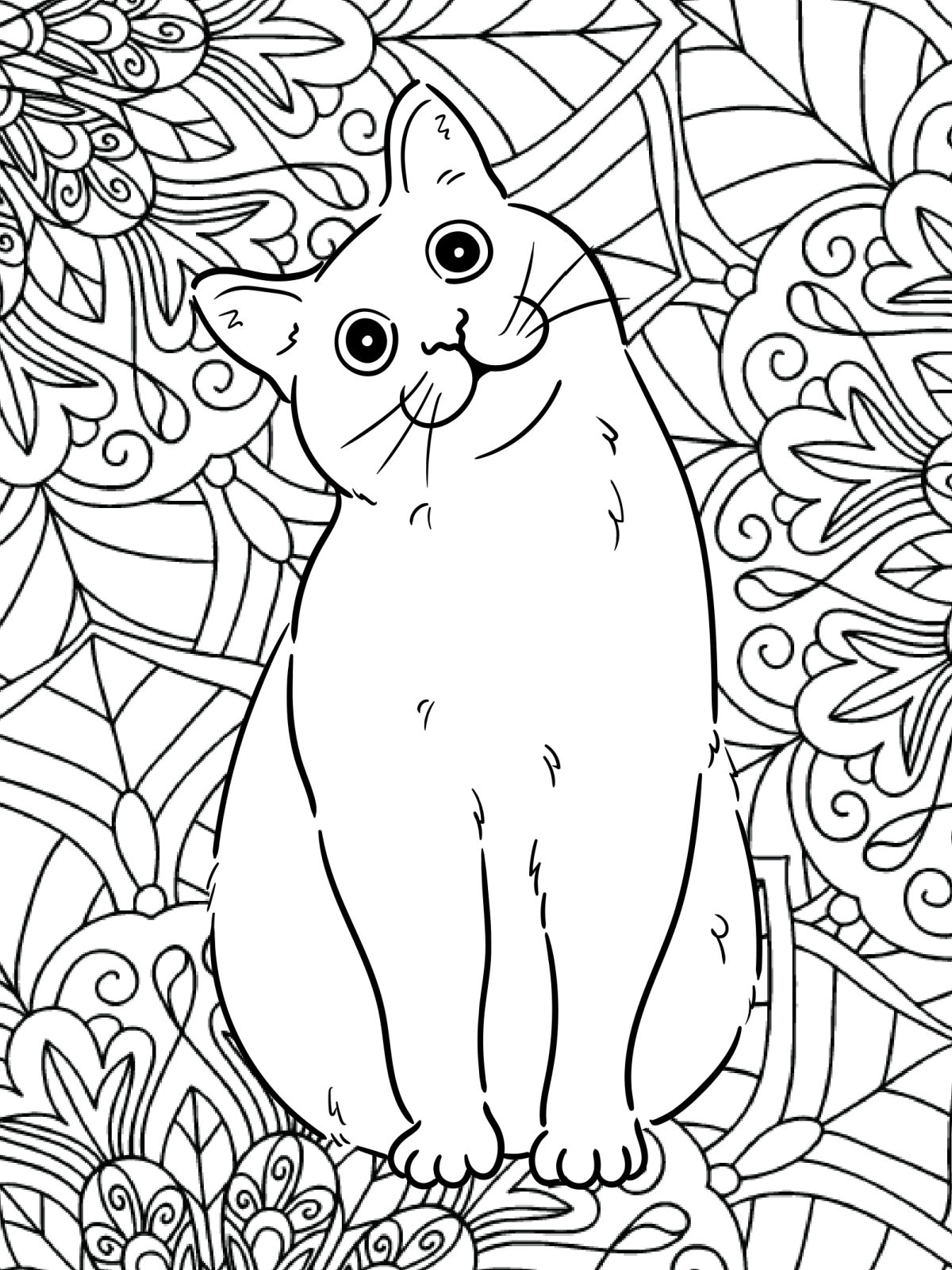 printable cat colouring pages printable cat colouring pages