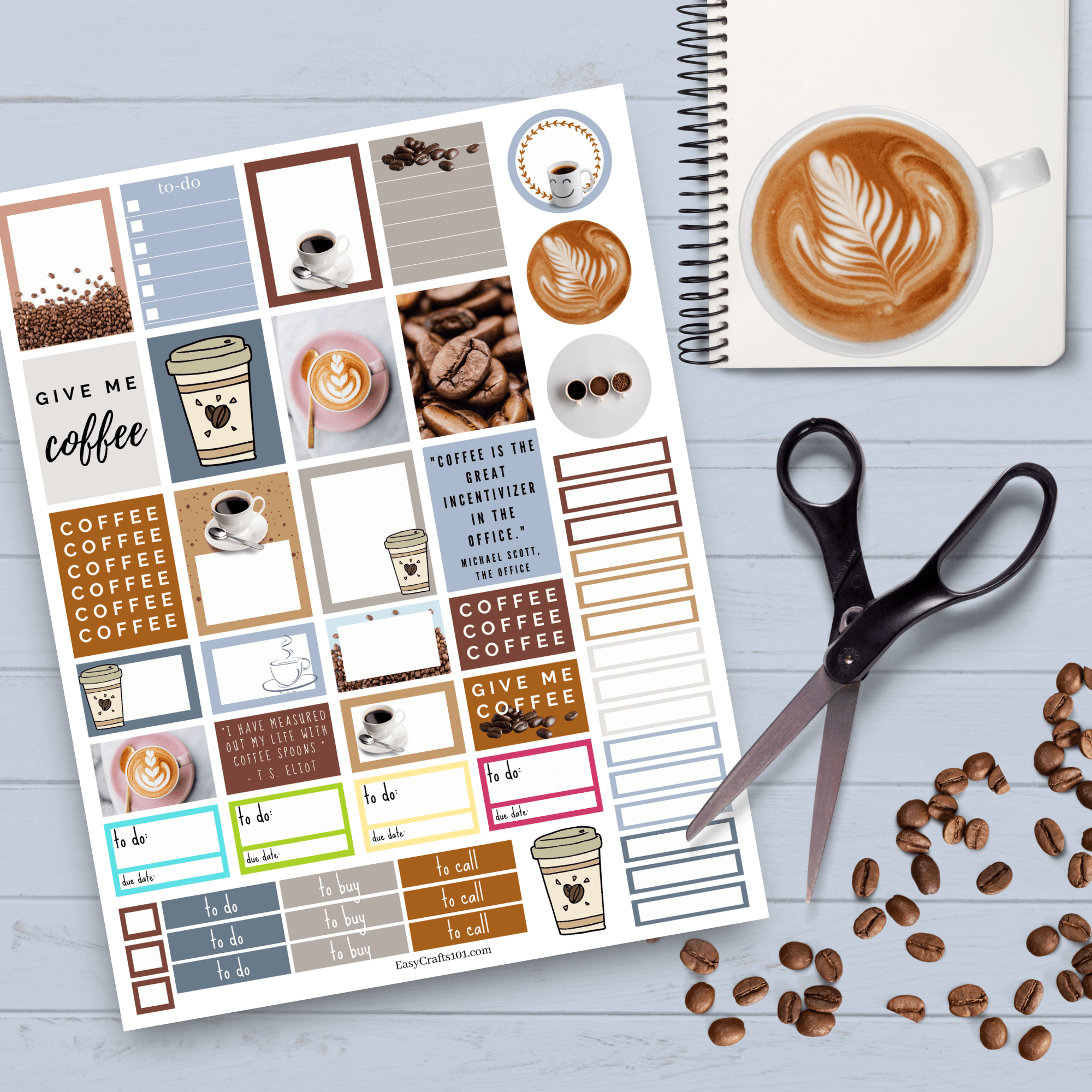 Free Printable Coffee Planner Stickers Carrie Elle Free Printable Coffee Planner Stickers Carrie Elle