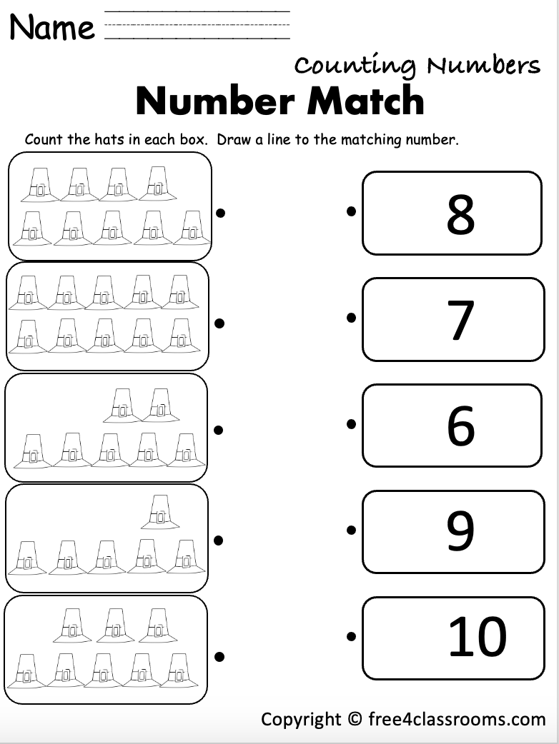 free printable number worksheets for preschoolers