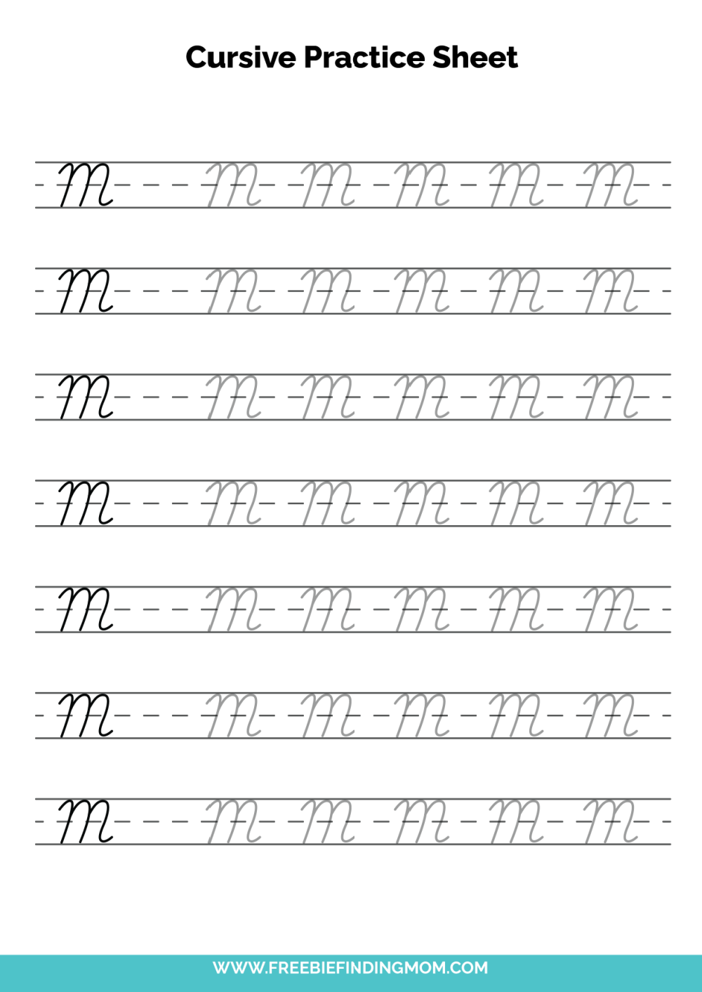 cursive handwriting worksheets free printable