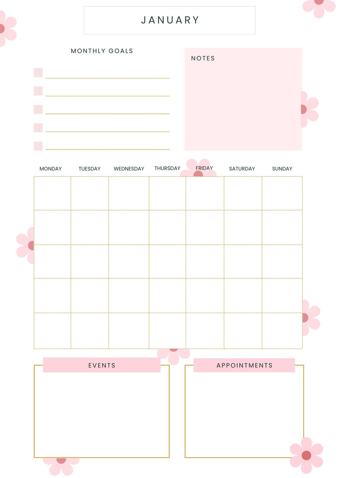 Free Printable Cute Planner Templates To Edit Online Canva