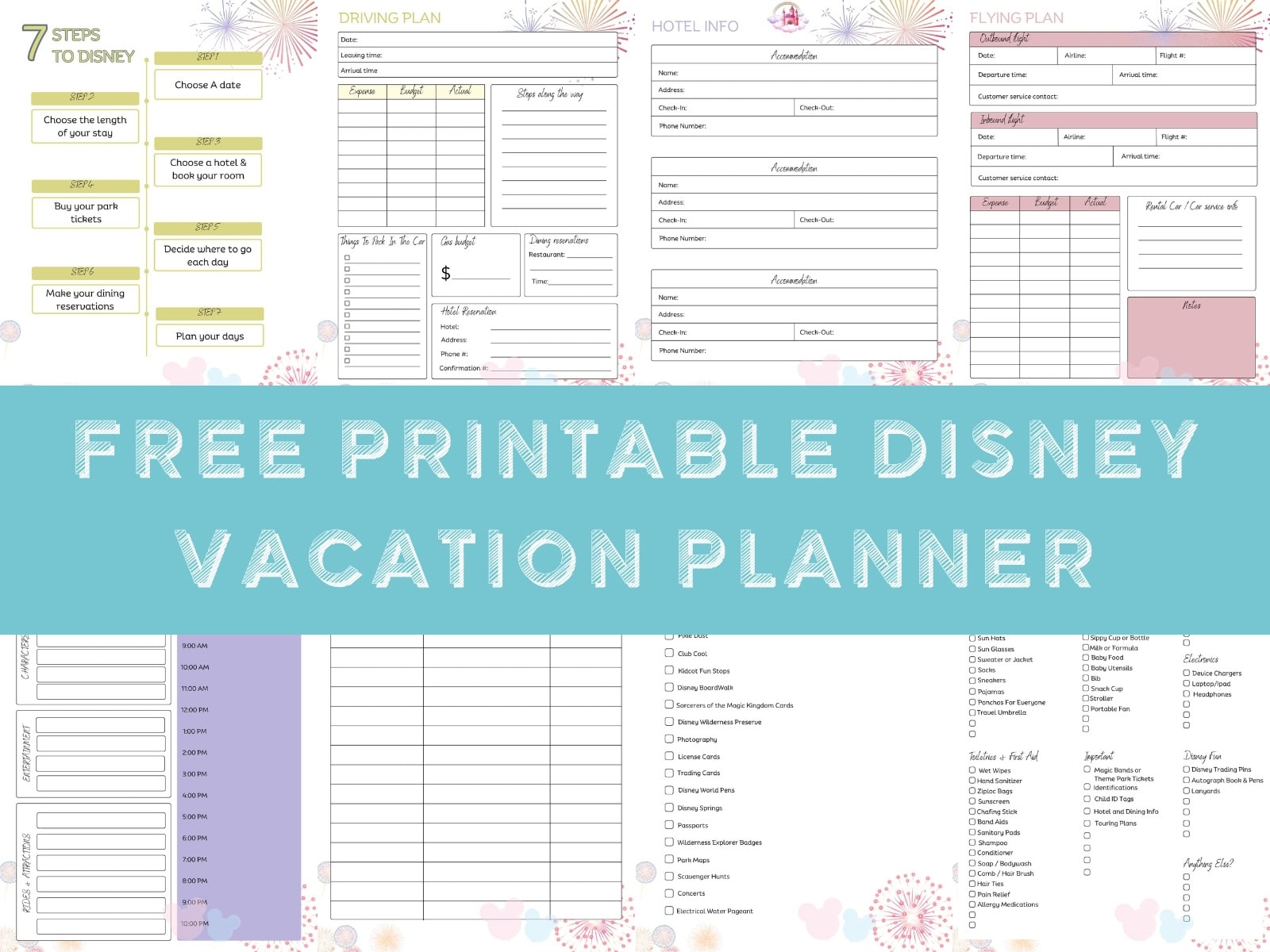Free Printable Disney Vacation Planner 27 Pages Life Is Sweeter By Design Free Printable Disney Vacation Planner 27 Pages Life Is Sweeter By Design