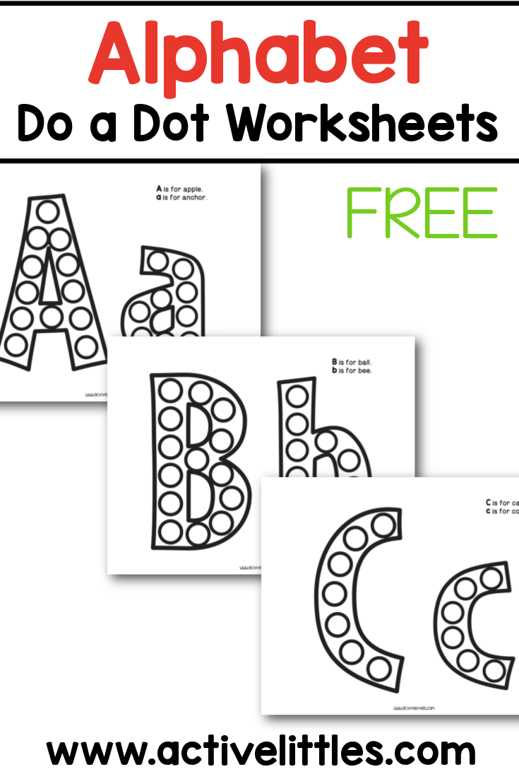 Free Printable Dot Alphabet Worksheets Active Littles Free Printable Dot Alphabet Worksheets Active Littles