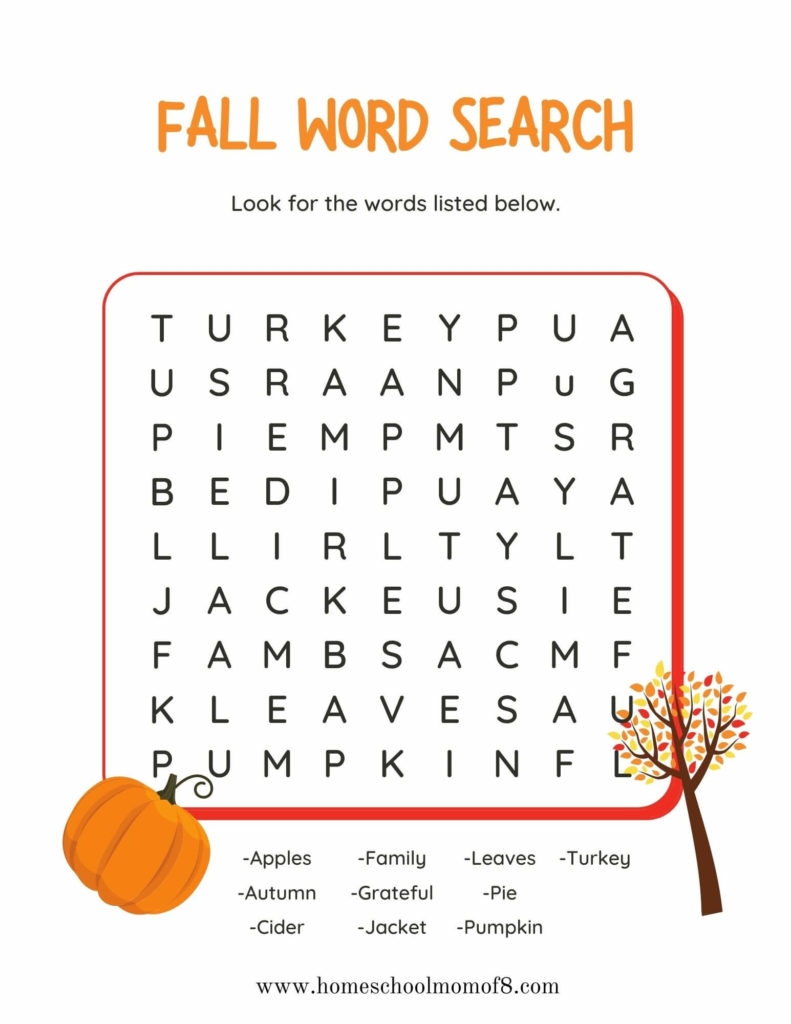 Free Printable Fall Worksheets HomeSchool Mom Of 8 Free Printable Fall Worksheets HomeSchool Mom Of 8