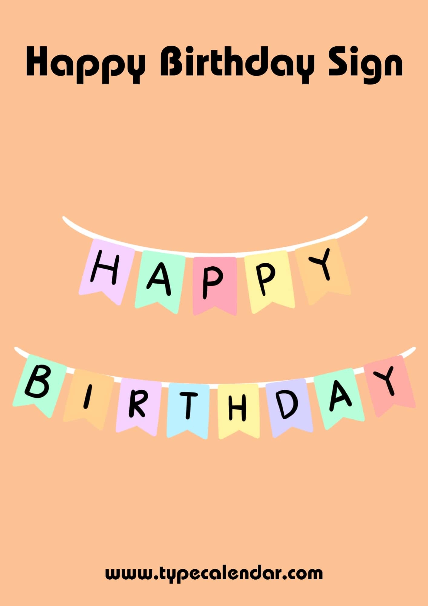 Free Printable Happy Birthday Sign Templates PDF Word Yard Cake