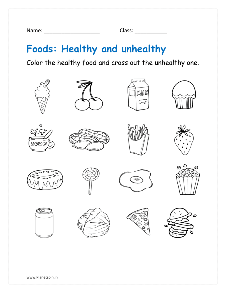 Free Printable Healthy Food Worksheets Planetspin in Free Printable Healthy Food Worksheets Planetspin in