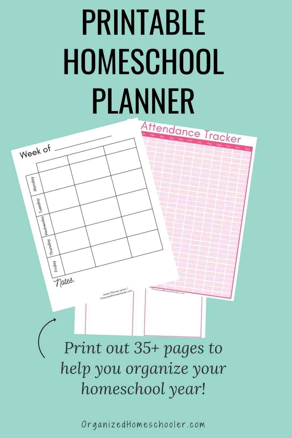 Free Printable Homeschool Planner The Organized Homeschooler Free Printable Homeschool Planner The Organized Homeschooler