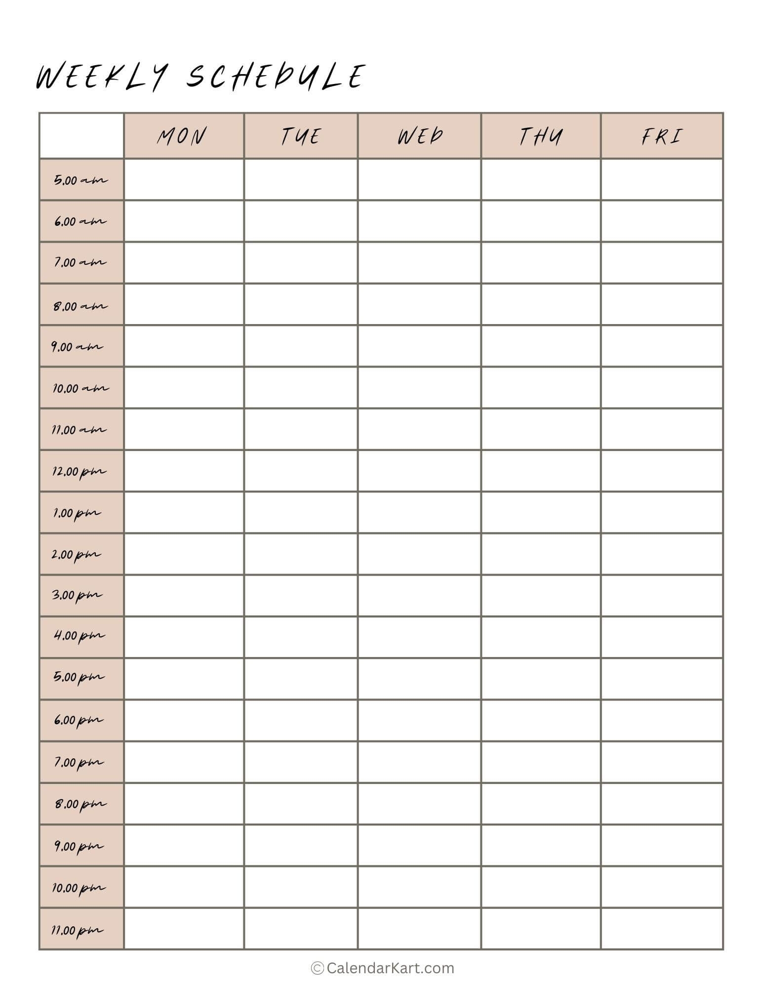 Free Printable Hourly Planner Template Free Printable Hourly Planner Template