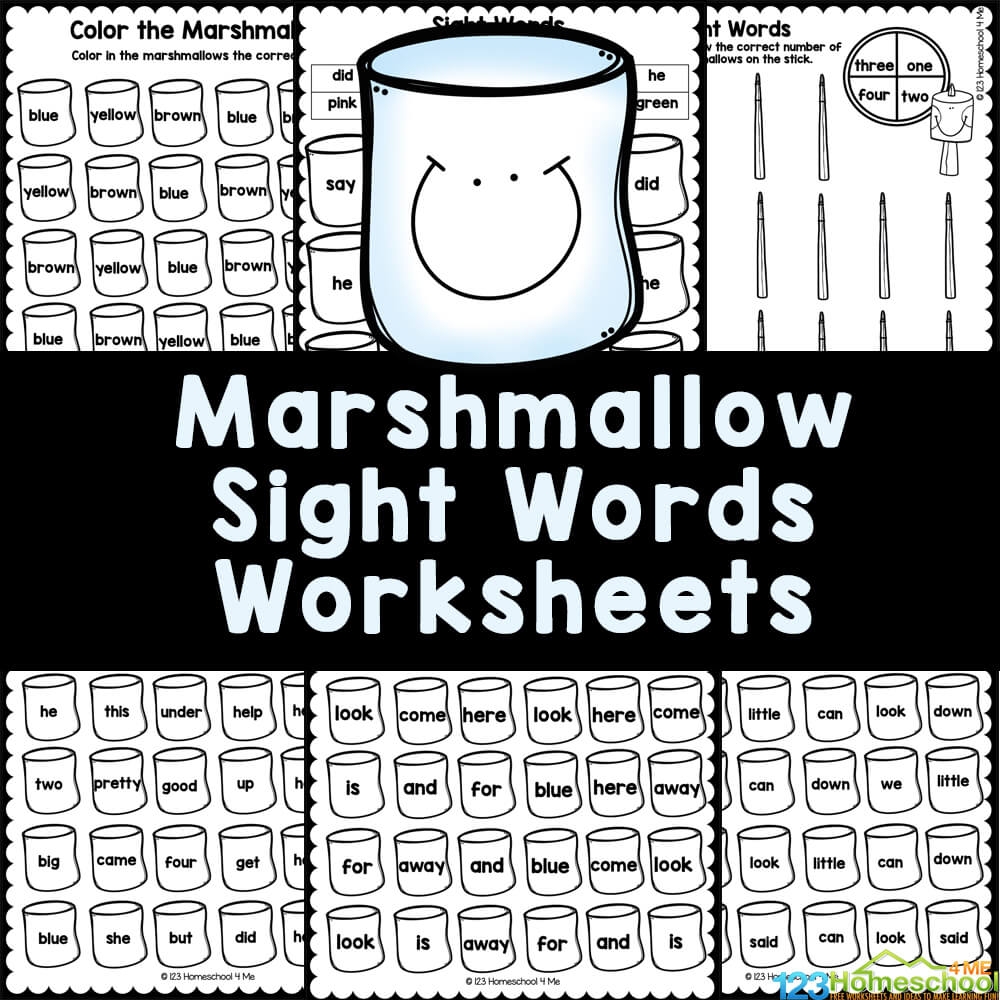 free printable sight words worksheets
