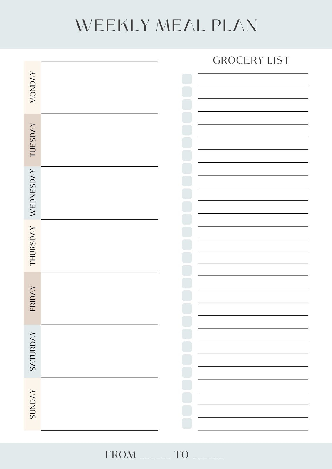 Free Printable Meal Planner Templates To Edit Online Canva Free Printable Meal Planner Templates To Edit Online Canva