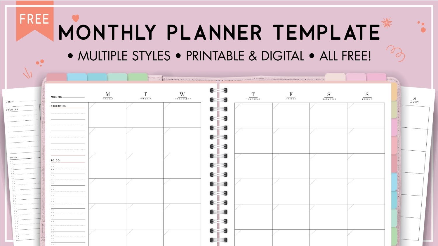 planner printables monthly planner printables monthly