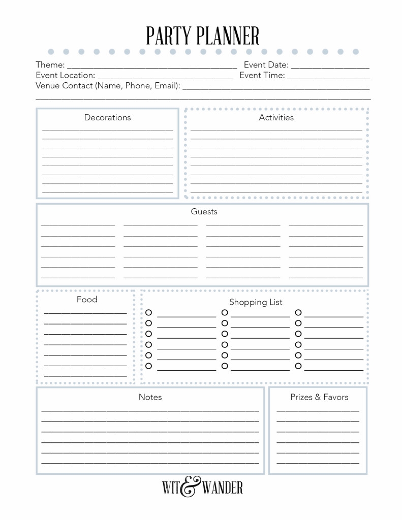 Free Printable Party Planner Our Handcrafted Life Free Printable Party Planner Our Handcrafted Life